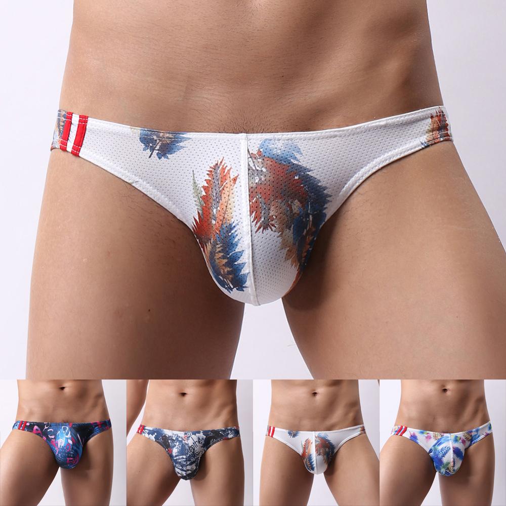 Мужские сексуальные трусы для плавания Бикини Купальники Купальник Пляжная одежда Цветочные стринги Нижнее белье
