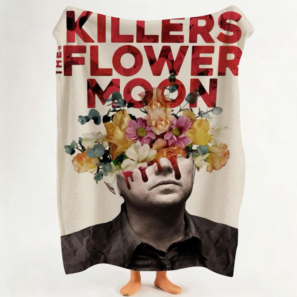 Movie K Killers o of t the F Flower M Moon Throw Flannel Throw Blanket Suitable for Sofa Living Room Bedroom