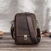 Мужская маленькая сумка-мессенджер из натуральной кожи, повседневная сумка через плечо с отделениями для карт