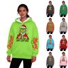 Women's Casual Fashion Plus Velvet Thickened Christmas Print Hooded Sweatshirt