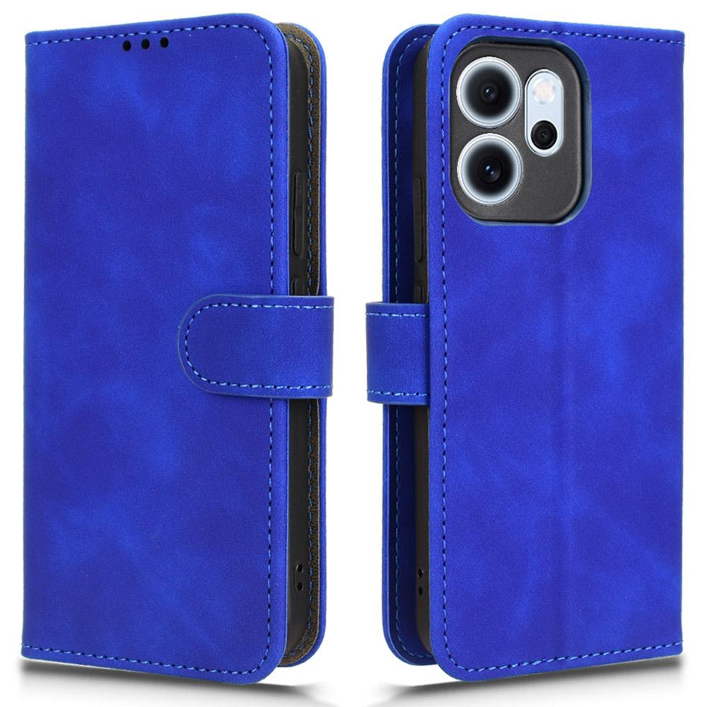 For Oppo Reno14 F 5G Leather Case Skin Feel Anti Drop Wallet Flip Phone Cover