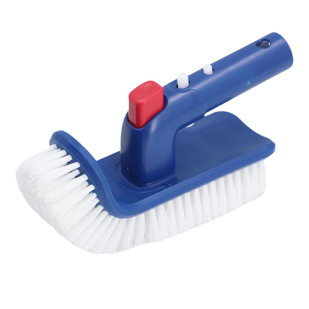 Pool Step Brush with 180 degrees  Rotation Handle Fine Bristles Pool Corner Scrubber Brush for Inground Above Ground
