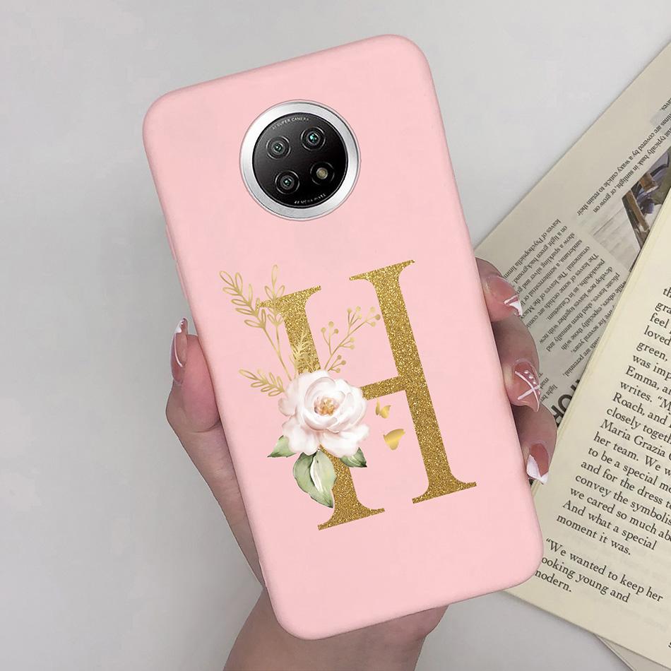 Flower Letters For Xiaomi Redmi Note 9T 5G Case Cover Soft Silicone Bumper Protective Phone Cases For Redmi Note9T 9 T Fundas