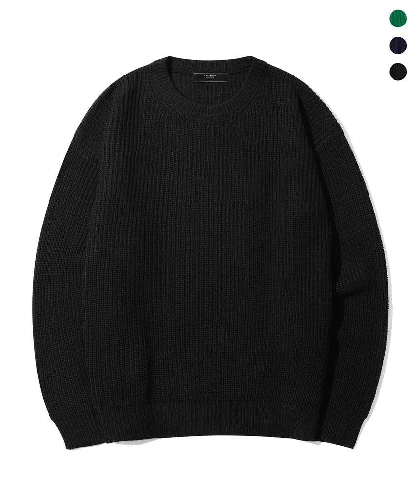 TRILLION Washable Crewneck Hazzi Knit_3Color