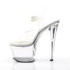 Женские туфли на высоком каблуке, сандалии для ночного клуба, тонкий каблук, стальная трубка, танцевальная обувь, модные пайетки, каблук 17 см, платформа 7 см, YKC