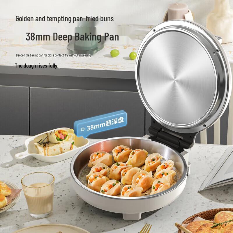 Liven LR-B3196 1800W Double-Sided Electric Griddle with Deep Stainless Steel Non-Stick Pan CN plug (adapter included)