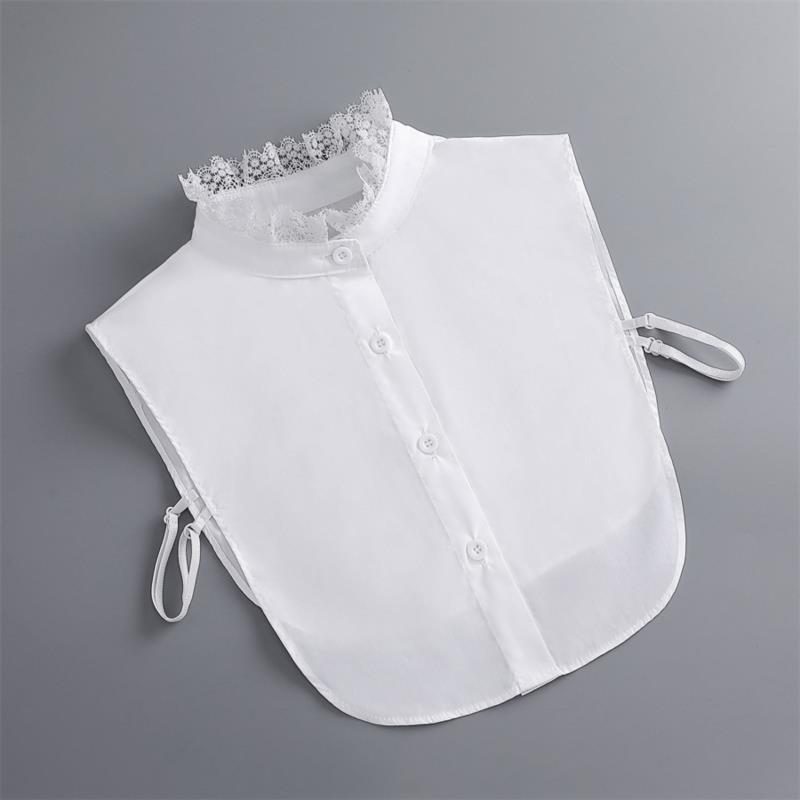 New Fake Victorian Stand Up Collar White Black Lace Collars Detachable For Women Blouse Lapel Shirt False Collar Woman