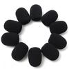10pcs Mini Black Mic Cover Protector Microphone Headset Windscreen Sponge Foam