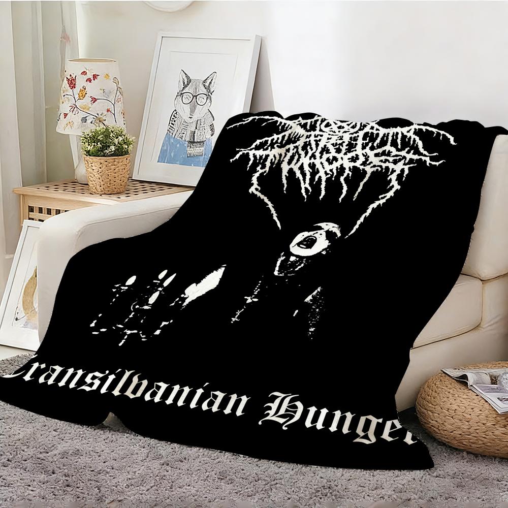 Классический плед D-Darkthrone Легкий 240 г Фланелевое одеяло Мягкое Нежное к коже Для охлаждения летом