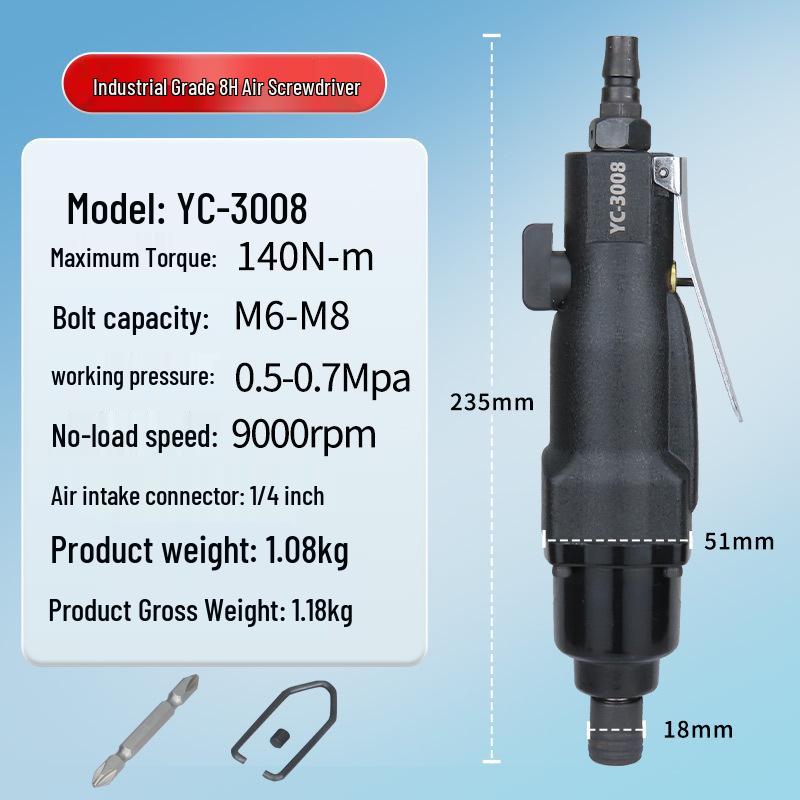 Industrial Grade 5H8H10H Pneumatic Woodworking Air Screwdriver Tool