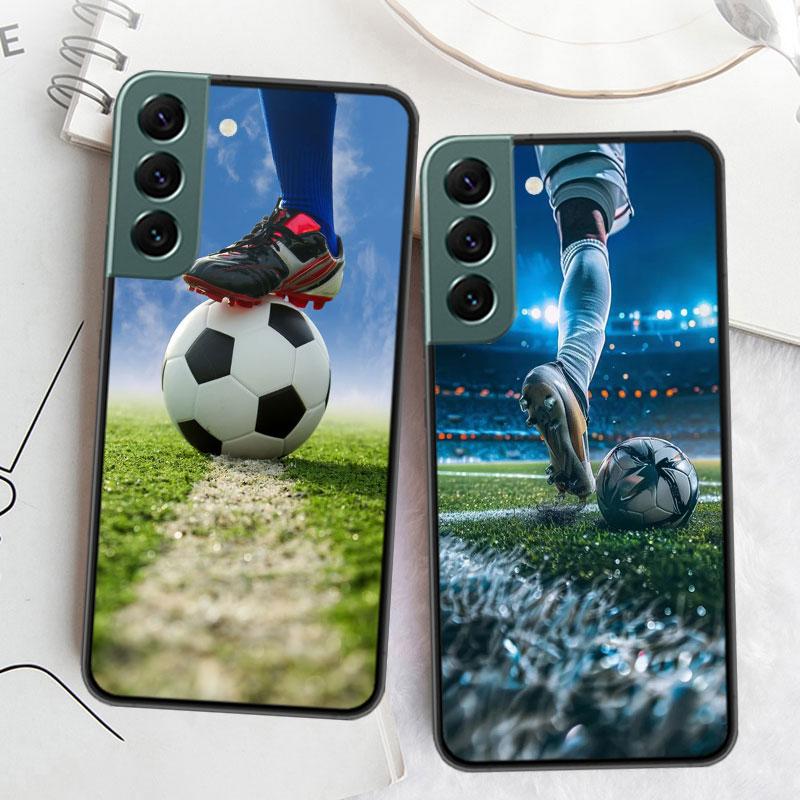Чехол для телефона «Футбольное поле» для Samsung Galaxy S22 S25 Ultra S21 S10 Plus S26 Edge S20 S23 S24 FE Чехол Силиконовый Мягкий ТПУ Прозрачный