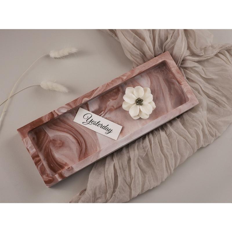 Силиконовые формы-поддоны для смолы DIY Прямоугольная форма для эпоксидной заливки Подставка для украшений Форма для блюда Декоративная форма для подноса для свечей