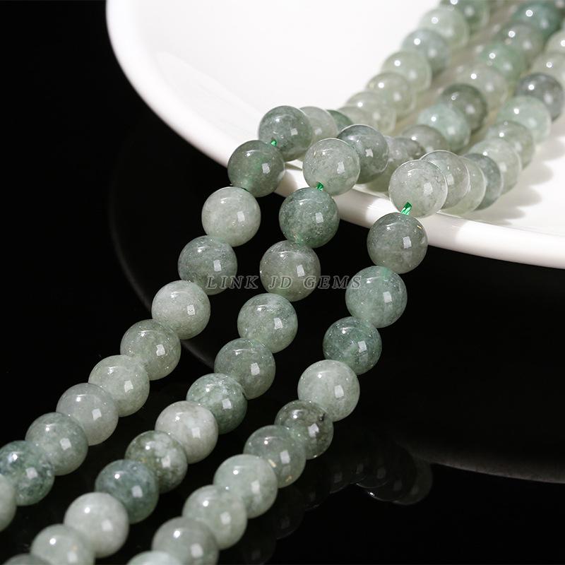 Jinde Jewelry Темно-зеленый бирманский жадеит круглые бусины браслет DIY аксессуары