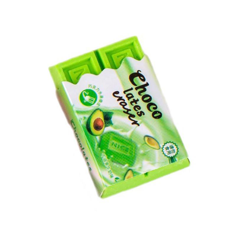 1 Piece Cute Kawaii Candy Color Rubber Fun Creative Chocolate Eraser For Kids Novelty Stationery Office School Supplies