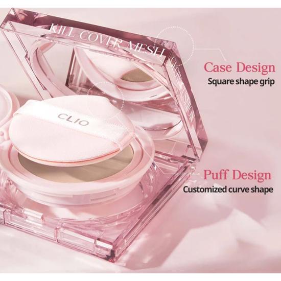 Clio Kill Cover Mesh Glow Cushion со сменным фильтром SPF 50+ PA++++ (3 цвета) 15 г * 2 шт.