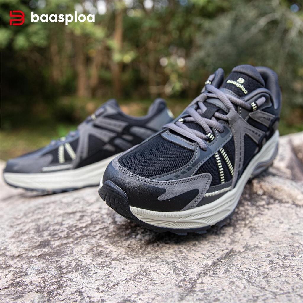BAASPLOA Мужские кроссовки для бега, сетчатые, дышащие, мужские кроссовки для бега на открытом воздухе, нескользящие, ретро, мужские модные кроссовки для бега на открытом воздухе