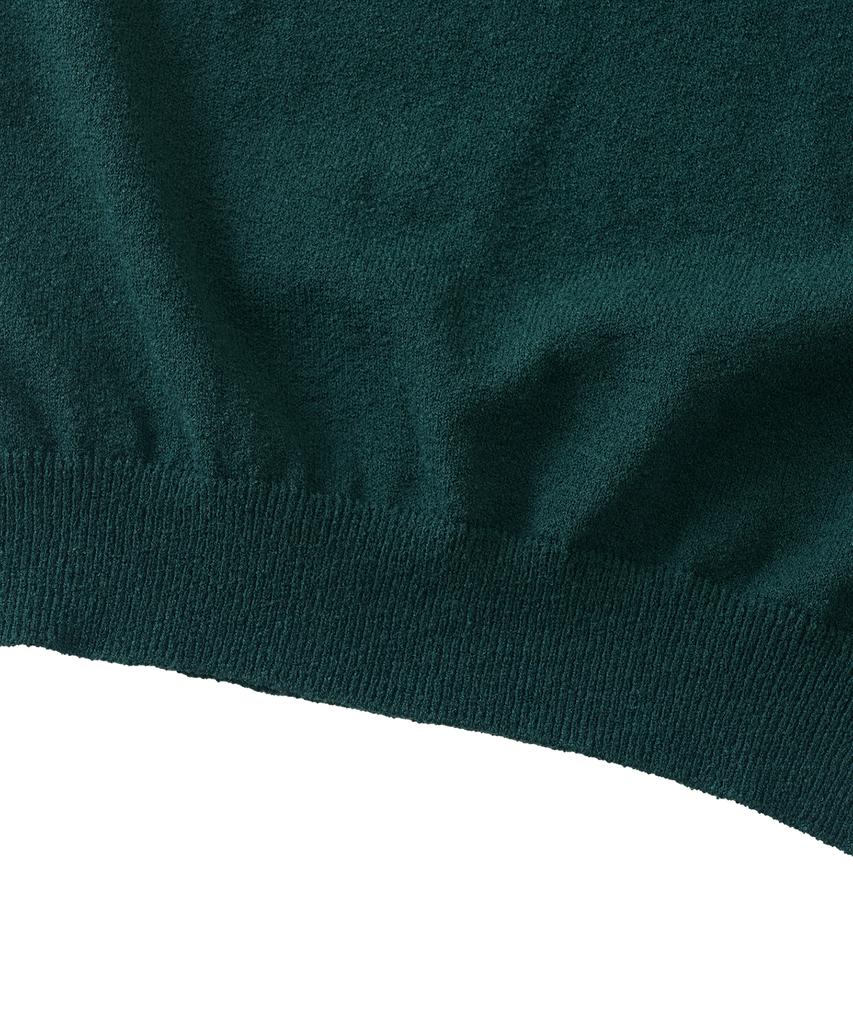 ANALOG MOOD Airy Cooling Round Short Sleeve Knit (Green)
