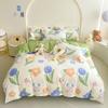 Twill Abraded Thickened Bed Four-piece Set Three-piece Set Bed Sheet Quilt Cover Pillowcase