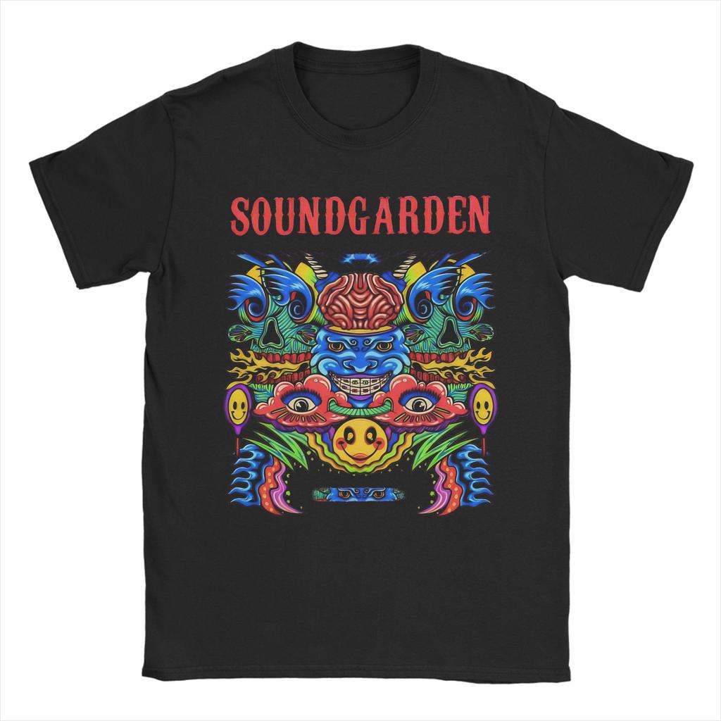 Mens Womens Soundgarden American heavy metal bands  Shirt Pure Cotton Graphic Printing T-Shirt  Top Clothing