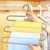 Многофункциональная волшебная S-образная многослойная вешалка для брюк из нержавеющей стали, вешалка для брюк, вешалка для пальто, стеллаж для хранения в шкафу, вешалка для брюк, зажим для брюк