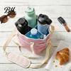 Collapsible Cup Carrier for Parties Beverage Drink Pouch with Adjustable Strap, Reusable Waterproof 4 Multi Group Orders Holder, Foldable Portable