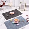 PU Leather Placemats Anti Slip Coaster Creative Dining Table Place Mats  Household
