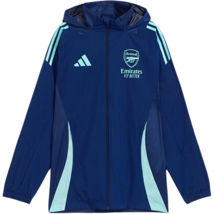 Adidas Arsenal Tiro 24 All Weather Hooded Jacket Unisex Blue IS9999