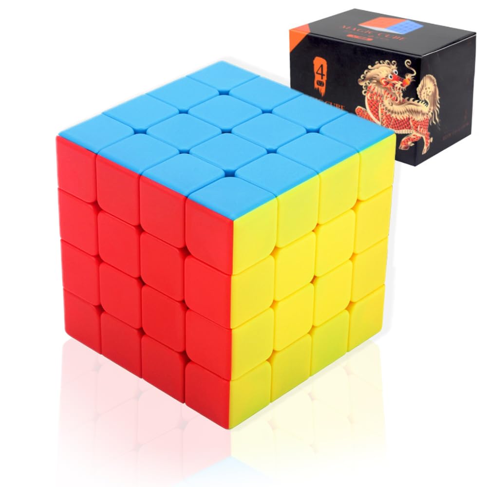 4x4x4 Magic Cube, a Competitive Cube Perfect for Beginners and Intermediate Players. Perfect As a Christmas or Holiday Gift. Brain Training and
