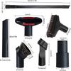 Vac Replacement 32mm Vacuum Attachments Dusty Brush & Crevice Kit Black