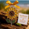 Sunflower Sea Sunflower Xmas Tree Hanging Decor Glass Ornament Handmade Acrylic Rustic Vintage Suncatcher Living Farmhouse