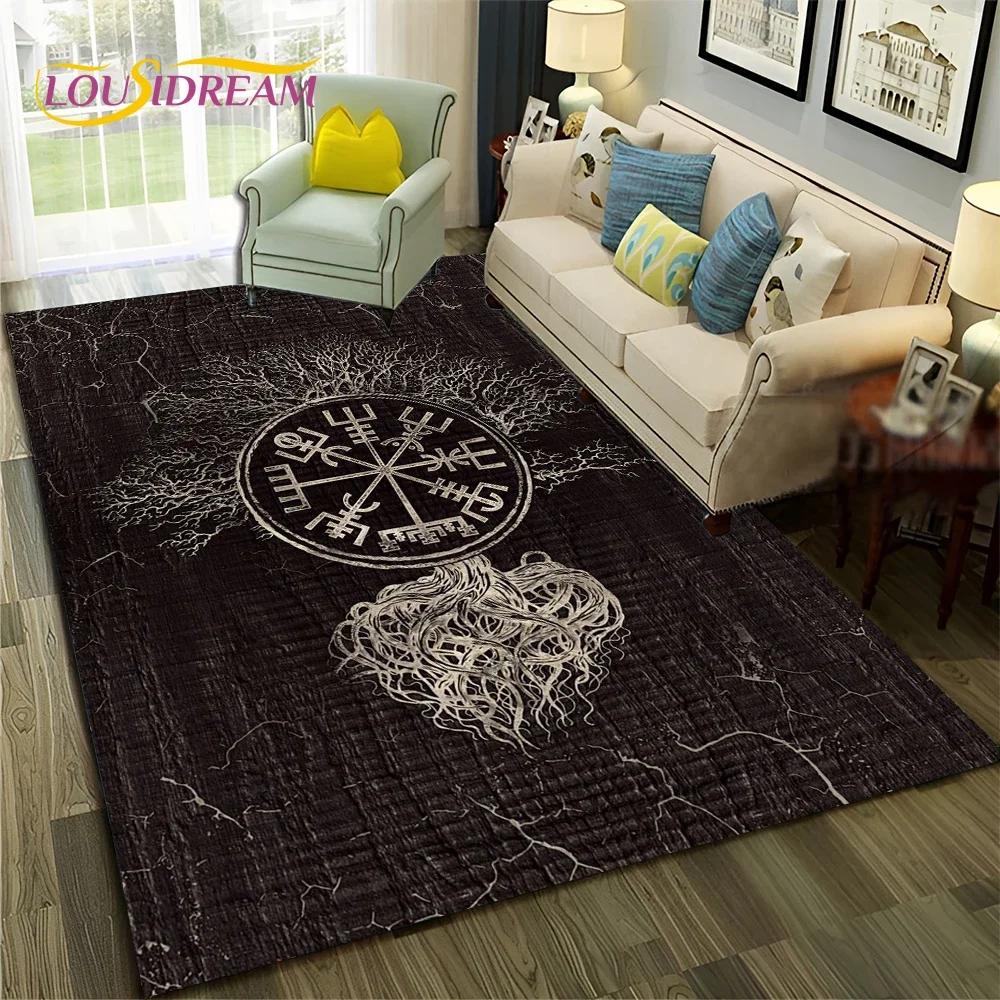 Nordic Viking Odin Valhalla Valknut Carpet Rug для спальни, гостиной, домашнего дивана, украшения, детский игровой большой декоративный напольный коврик