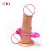 Funny Ring Vibrator Lock Butterfly Penis Male Cock Delay Time Stimulator Adult Sex Tool