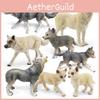 Wild Wolf Animals Pvc Animal Model Toy Wildlife Collectible Desk Gift Ornament