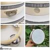 RYOHIN Lab. Portable Tambourine, Hand Drum, Birch Wood with Metal Bell and Peel, 1 Piece (8 Inch)