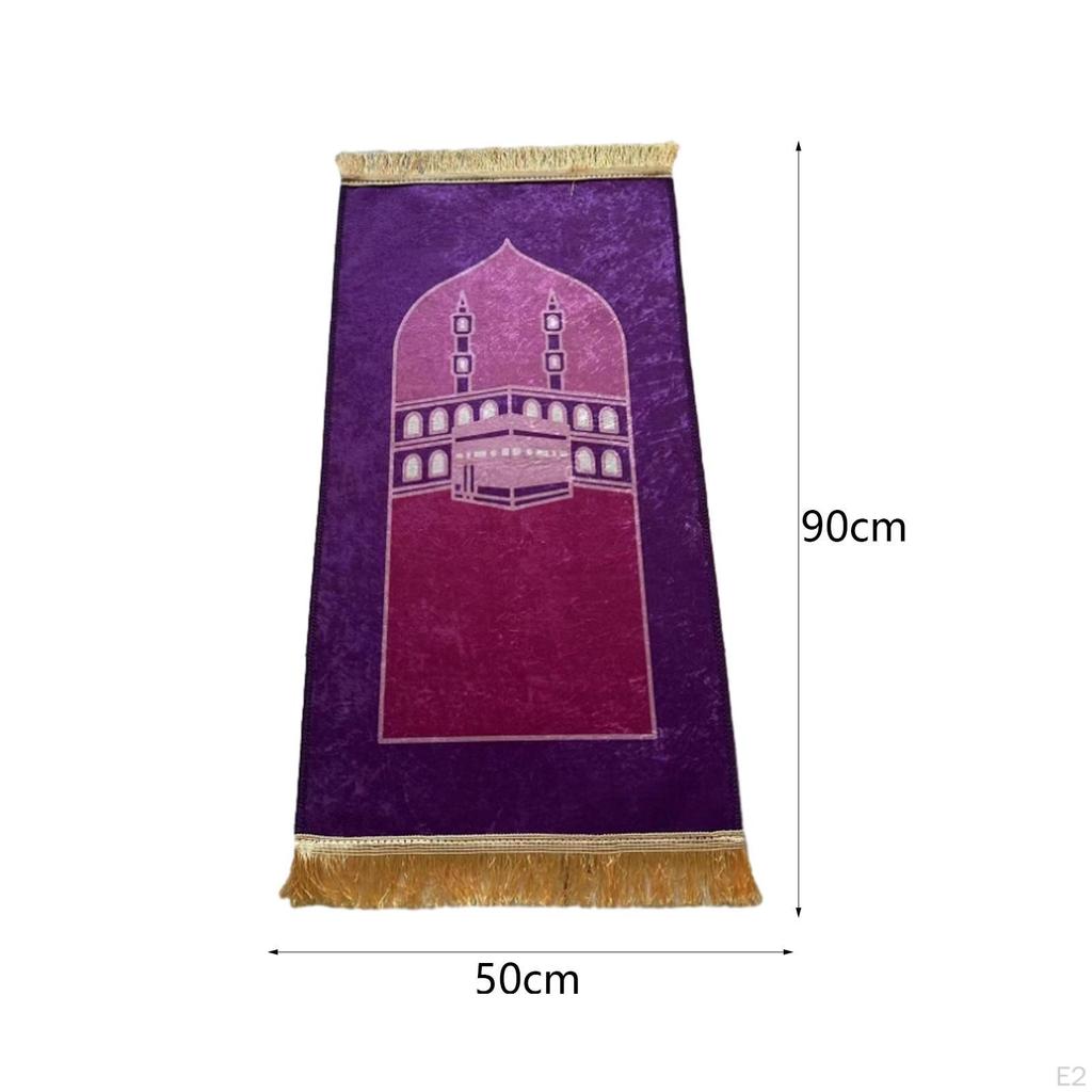 Коврик для молитвы с кисточками, украшение для богослужения, бархатный ковер 50 см x 90 см