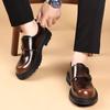 Casual Thick Soled Men's Leather Shoes Retro British Design Style Leisure Business Party Daily Office Street Walking Shoes