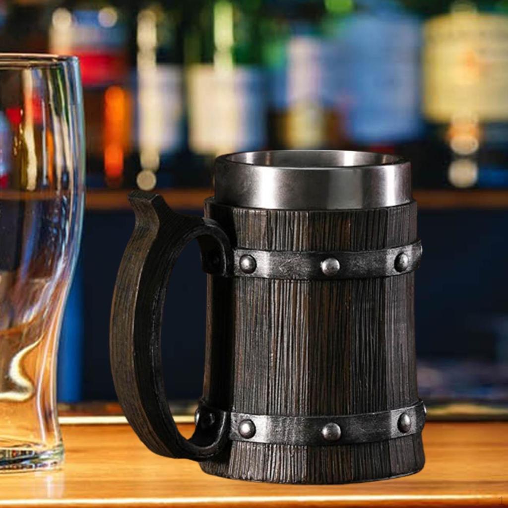 Деревянная бочка пивная кружка посуда для напитков декоративная кружка ручной работы с ручкой винтажный дизайн чашка