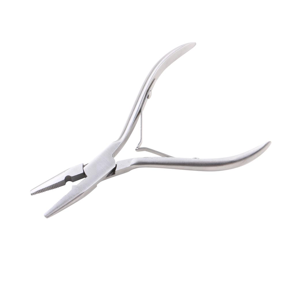 1 шт. НОВЫЕ плоскогубцы из нержавеющей стали для наращивания волос, серебряные, маленького размера, микрокольца, бусины, инструменты для застегивания, плоскогубцы