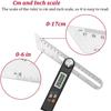 T Bevel Digital Angle Ruler with 6in Sliding Stainless Steel Ruler 360 Degree Digital Protractor Woodworking Measurement Tool