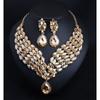 Crystal African Necklace Earrings Set Dress Dinner Bride Exaggerated Women'S Accessories