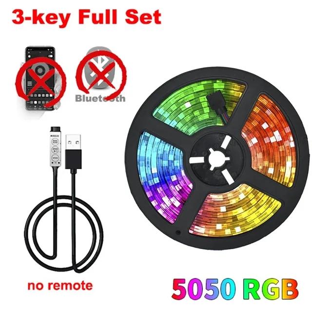 USB Bluetooth светодиодная лента RGB 5050 1м-30м Инфракрасное управление Lus Светящаяся декорация для гостиной Ленточный светильник