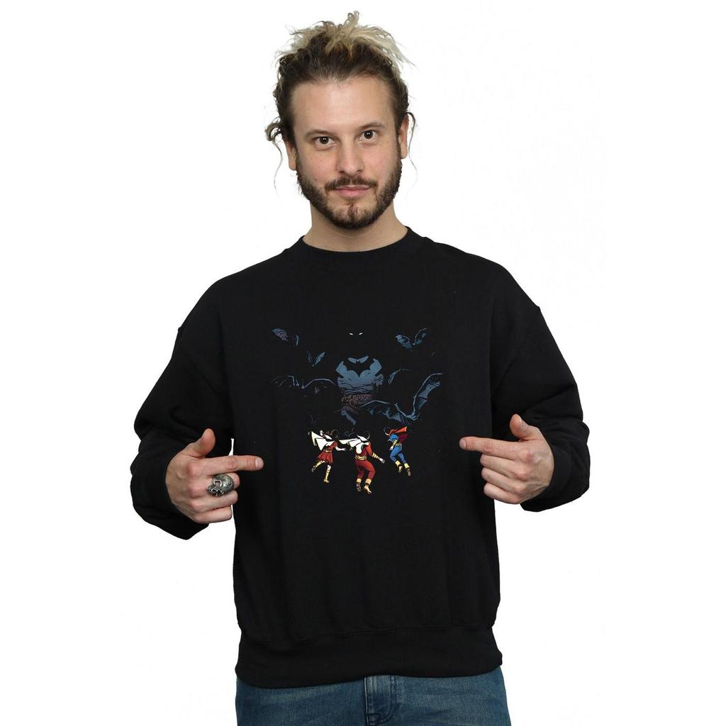 DC Comics Mens Batman Shadow Bats Sweatshirt