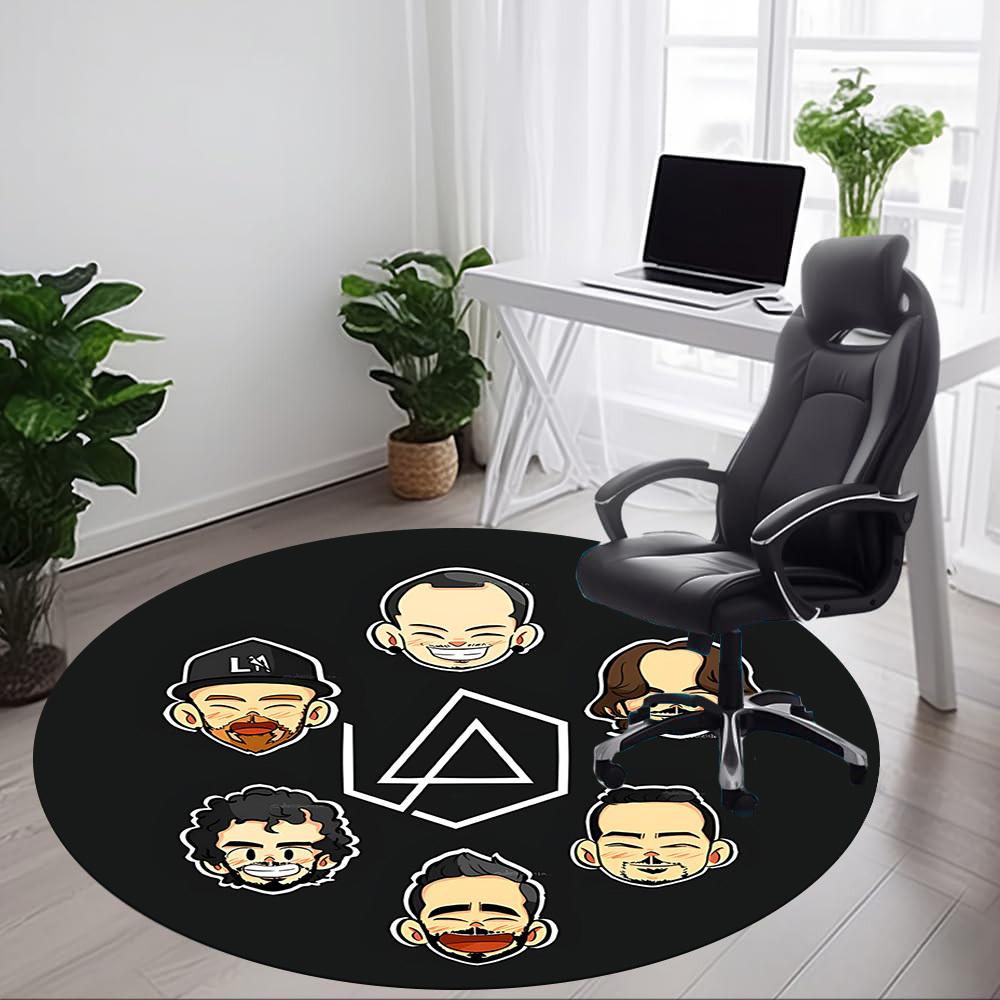 1 шт. Круглый ковер Linkin Park для офиса, под офисные стулья, спальни, гостиной, домашний декор a1016266