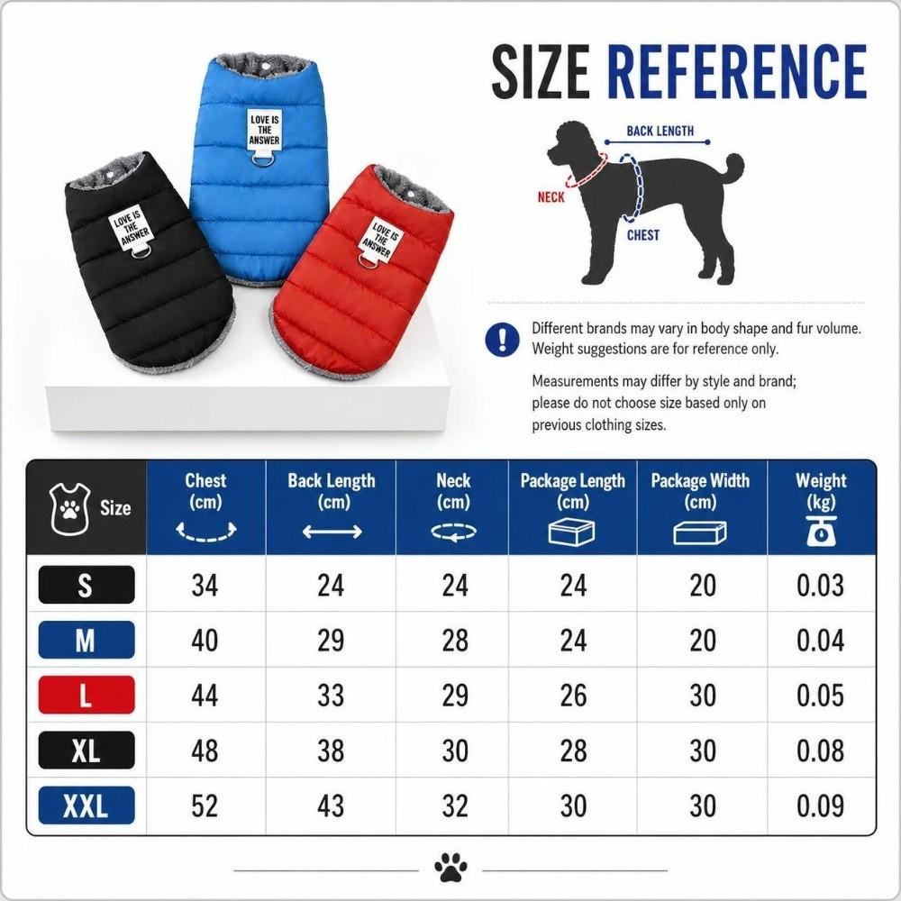 Winter Dog Hiking Jacket Fleece Dog Vest Coat Fashion Dog Warm Clothes for Small Medium Dog