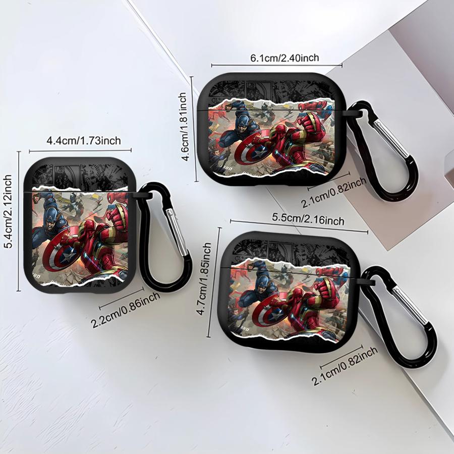 Marvel Comics Капитан Америка Мягкие Чехлы для Наушников Чехол для Airpods 3 Pro2 Pro 4 1 Pro3 2