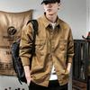Американская ретро-туловка черная повседневная рубашка мужская модная брендовая тяжелая рубашка мужская куртка мужская