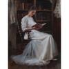 Lovable Beautiful Female Reading Vintage Posters and Prints Canvas Printing Wall Art Picture for Living Room Home ation