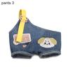 Animal Pattern Cotton Stuffed Dolls Knited Hat Mini Overalls Plush Suspender Pants Doll Clothes