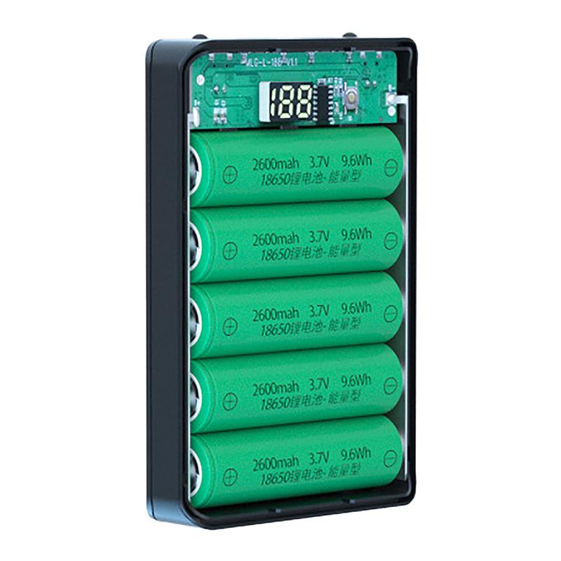 Зарядное устройство для мобильного телефона Съемный корпус для самостоятельной сборки 5*18650 Аккумулятор Кейс для Power Bank 10 Вт Двойной USB Держатель Коробка для хранения аккумуляторов