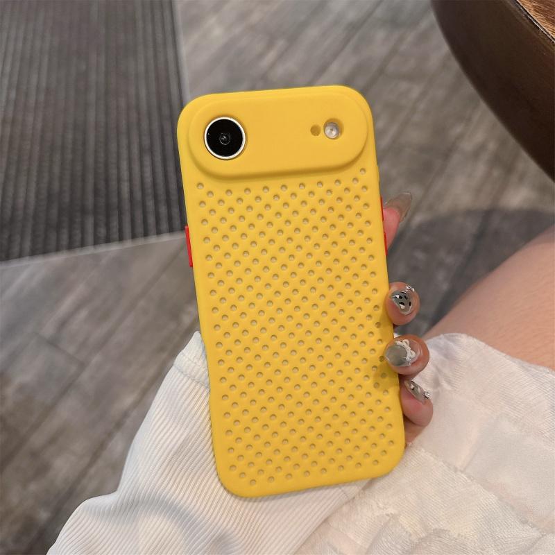 Дышащий охлаждающий чехол для телефона с теплоотводом для iPhone 17 Air 16 16e 15 14 13 12 Mini 11 Pro Max Plus Мягкая силиконовая крышка